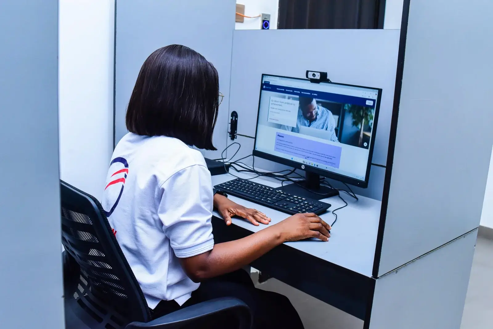 A student of Speedlink IT training institute in Nigeria